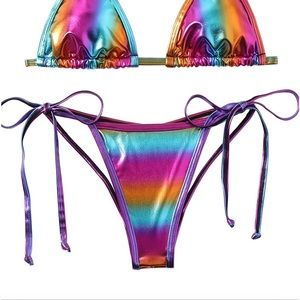 Metallic bikini BOTTOM bundle (2 bottoms)